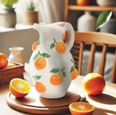 Fruity Large Oranges Jug 10"