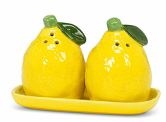 Lemon Salt & Pepper Set with Tray