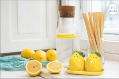 Lemon Salt & Pepper Set with Tray