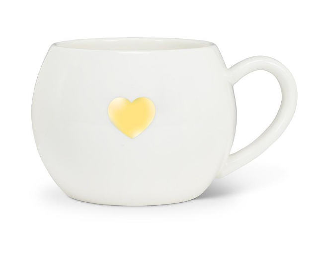Gold Heart Ball Mug