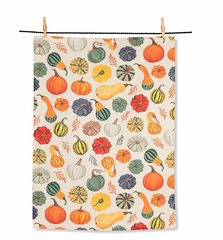 Harvest Gourds Kitchen Tea Towel Cotton