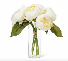 Full Peony Bouquet White
