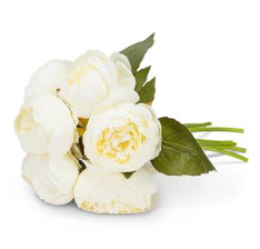 Full Peony Bouquet White