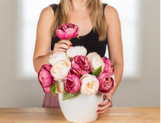 Full Peony Bouquet White