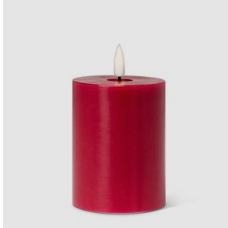 Luxlite Flameless LED Pillar Candle Red