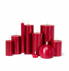 Luxlite Flameless LED Pillar Candle Red