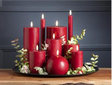 Luxlite Flameless LED Pillar Candle Red