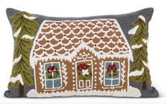 Gingerbread House Lumbar Cushion 12"x17"