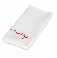 Merry Stitch Napkin Cotton 18" Square