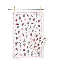 Kombo Cocktails Tea Towel & Dish Cloth Set