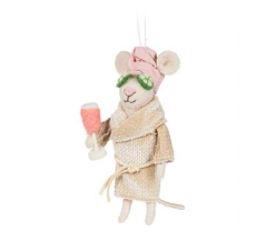 Merino Spa Mouse Ornament 5.5"