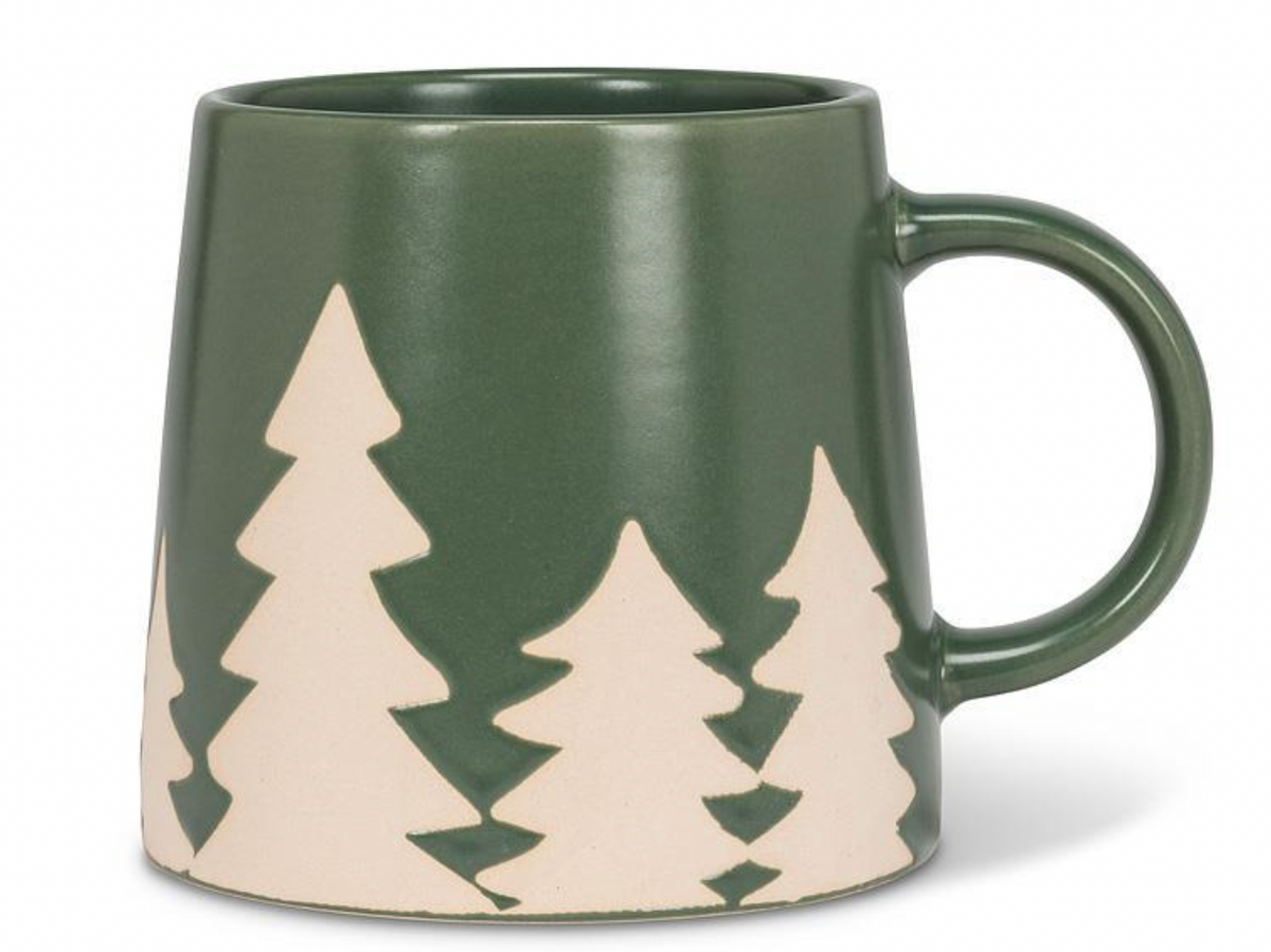 Artisan Pine Trees Wide Based Mug 14oz