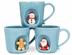 Alcove Snowflake Mug With Snowman 14oz