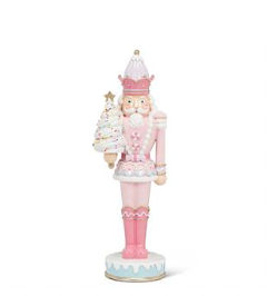 Charm Shiny Candy Large Pink Nutcracker 18"