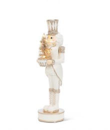Charm White Nutcracker with LED Tree