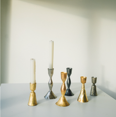 Zora Forged Candle Holder 4.5"
