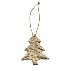 Hammered Gold Tree Ornament