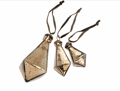 Diamond Droplet Recycled Glass Ornament