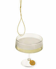 Champagne Coupe Ornament 3"