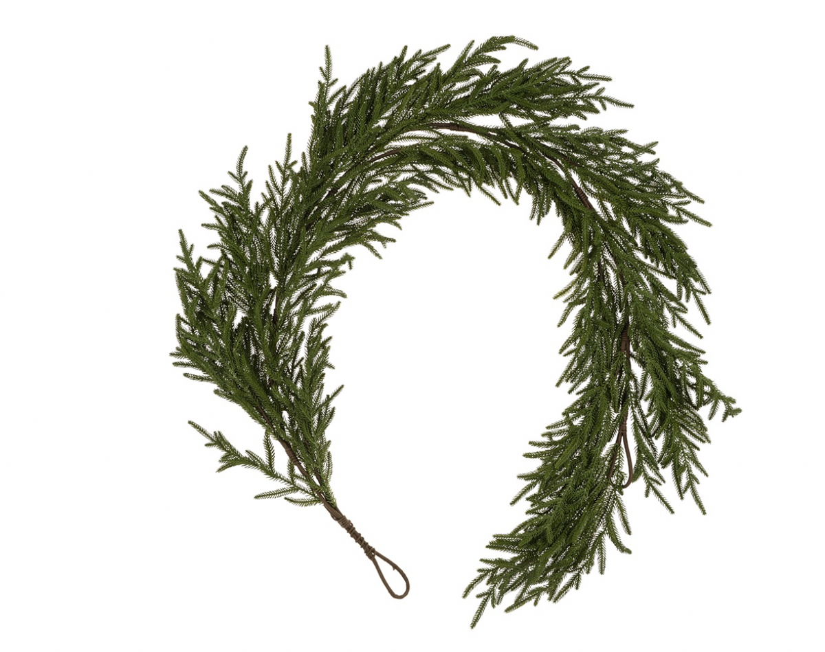 Norfolk Pine Real Touch Garland 72" Lifelike Greenery