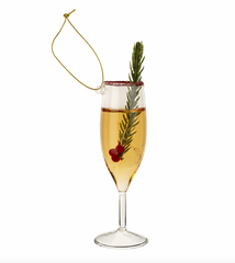 Rosemary Spritz Hand-Blown Glass Ornament 5"