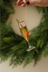 Rosemary Spritz Hand-Blown Glass Ornament 5"