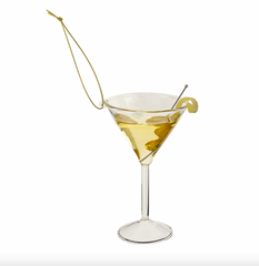 Lemon Drop Cocktail Hand-Blown Glass Ornament 4"