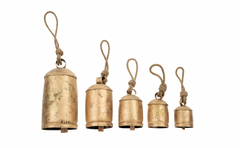 Rustic Temple Bell Handmade Large Recycle Iron & Copper 7"