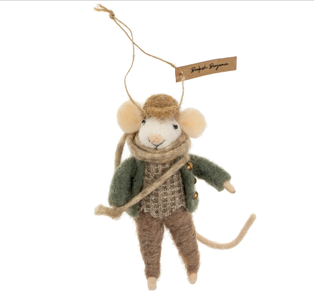 Bookish Benjamin Mouse Ornament