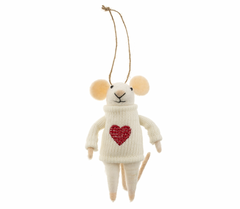 Happy Heart Mouse Ornament