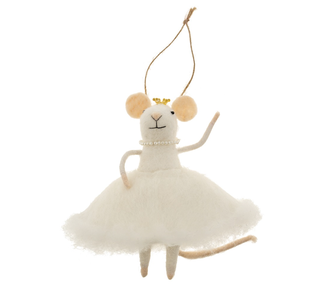 Snow Princess Mouse Ornament