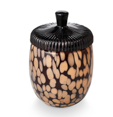 Illume Midnight Pumpkin Glass Acorn Candle with Lid