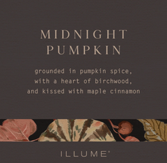 Illume Midnight Pumpkin Glass Acorn Candle with Lid