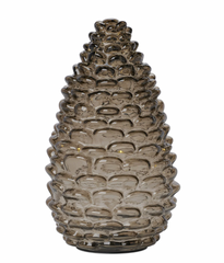 LED Pinecone Smoke Glass Decor Light