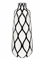 Abstract Black & White Vase 15.5"