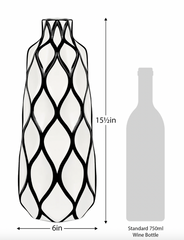 Abstract Black & White Vase 15.5"