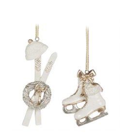 Pristine Winter Gear Ski Ornament