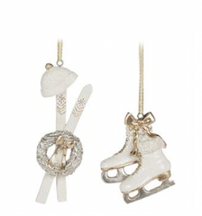Pristine Winter Gear Ski Ornament