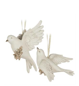 Pristine Dove Ornament