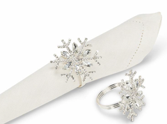 Rhinestone Snowflake Napkin Rings