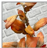 Fall Dried Look Leaves Spray Burgundy 18"