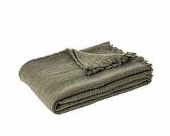Popeye 100% Cotton Muslin Olive Throw Blanket 50"x70"