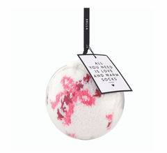 Ivory & Candy Canes Cozy Socks Ornament