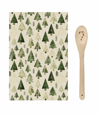 Winter Forest Tea Towel & Spoon Gift Set