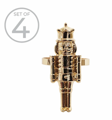 Nutcracker Napkin Ring Set of 4 Gold