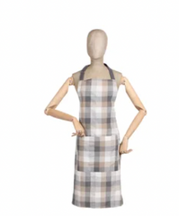 Frosted Check Apron Natural
