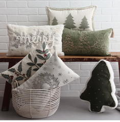 Tree Shaped Cushion 12"x18"