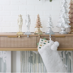 Tree Gold Foil Accent Stocking Hanger