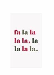 Bold Fa La La Printed Guest Napkins 16 Pack