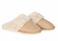 Cotton & Cashmere Aspen Sherpa Scuff Slippers